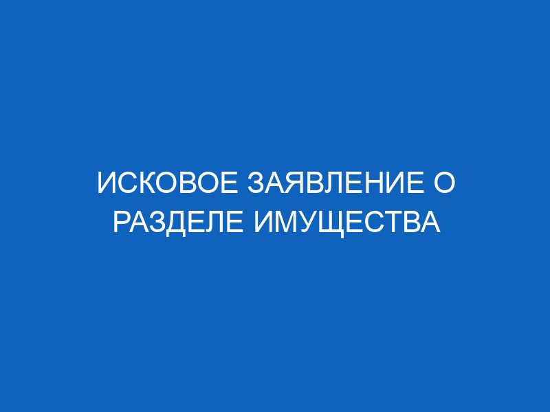 Исковое заявление о разделе имущества 37 iskovoe zayavlenie o razdele imuschestva 493
