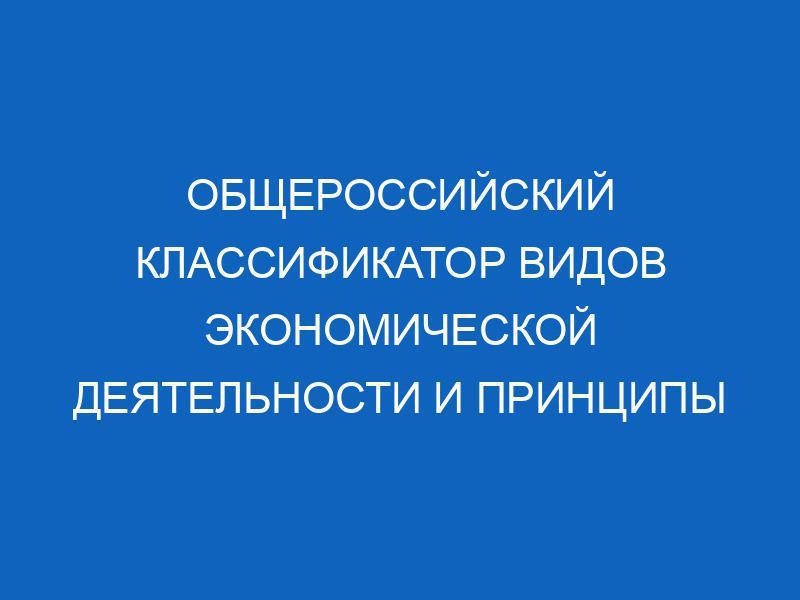 Общероссийский классификатор видов экономической деятельности и принципы кодификации 48 obscherossiyskiy klassifikator vidov ekonomicheskoy deyatelnosti i printsipy kodifikatsii 9109